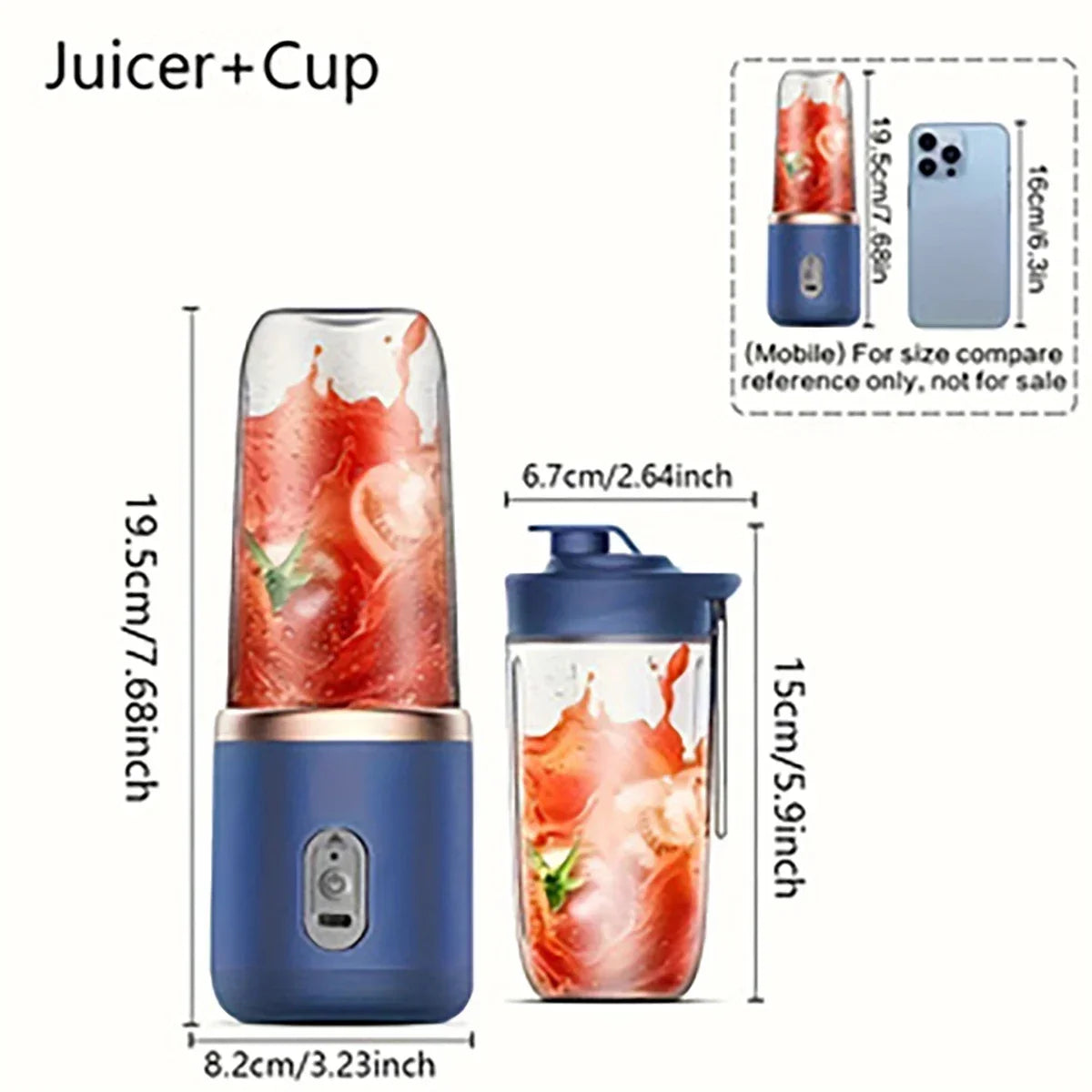 New Portable Juicer with 2 Cups